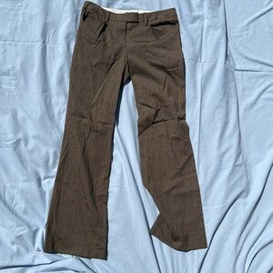 Brown pinstrip pants. Women’s size 2